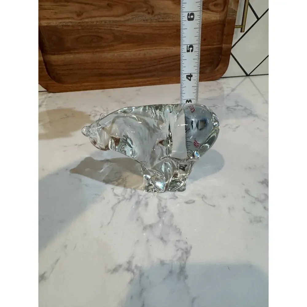 vintage Eneryda Glasbruk in Sweden crystal bear 60s 70s minimalist masculine